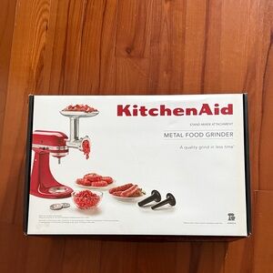 KitchenAid Red Metal Grinder Attachment, never use